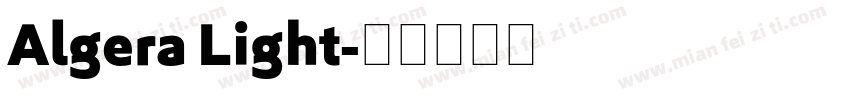Algera Light字体转换